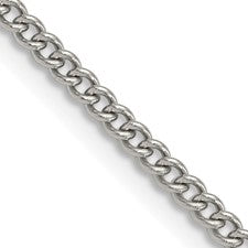 Classic Stainless Steel 3mm Curb Link Chain Necklace