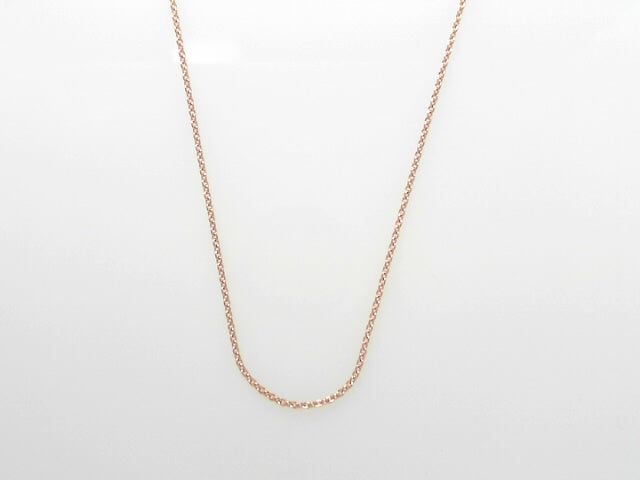14K Rose Gold Delicate Cable Chain Necklace