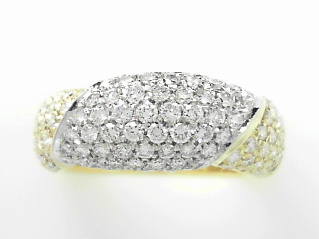 Leo Pizzo 18K Two-Tone 1.25ctw Diamond Cluster Cocktail Ring