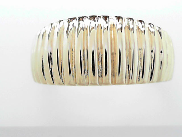 14K Gold Men's Grooved Wedding Band Ring - Classic Design