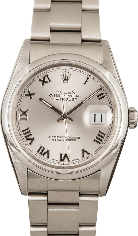 2002 Rolex Datejust Stainless Steel Mens Luxury Watch