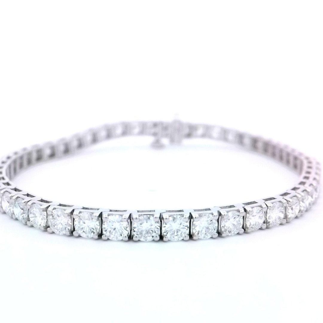 14kt White Gold 7ct Lab Diamond Tennis Bracelet Elegance