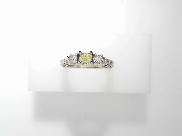 14K Yellow Gold .50ctw Yellow Diamond Three-Stone Ring