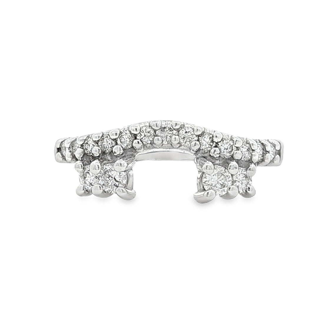 14K Gold .45ctw Diamond Wrap Accent Ring Guard