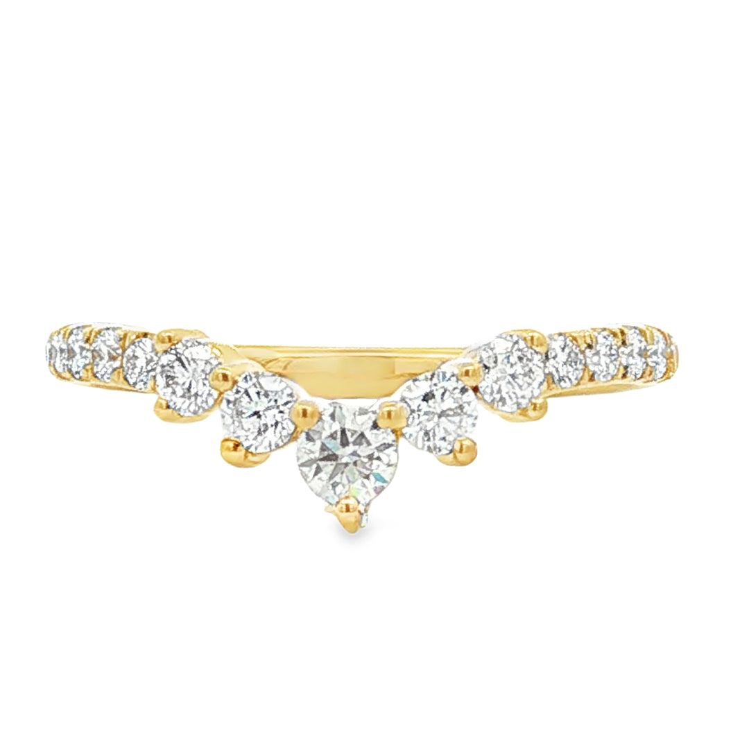14kt White Gold .43ctw Diamond Chevron Band
