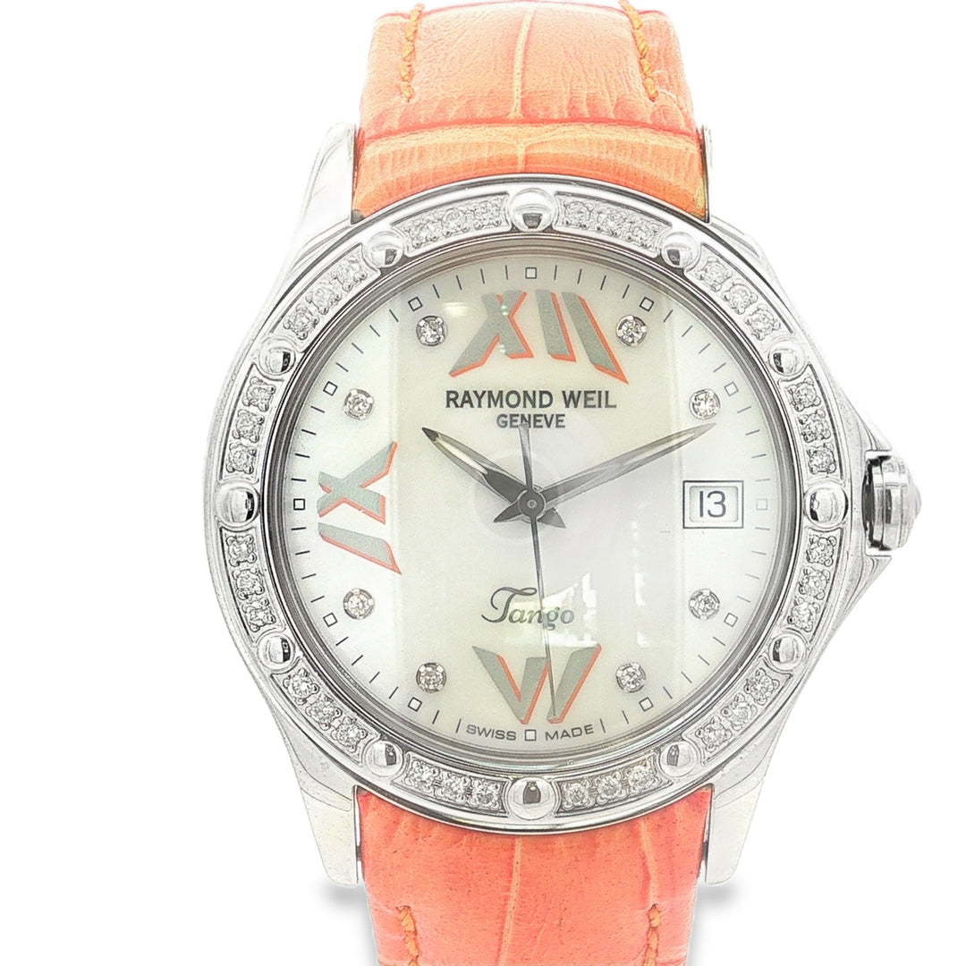 18K White Gold Raymond Weil Diamond Tango Luxury Watch