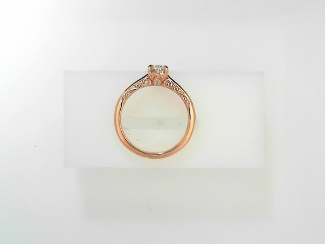 14K White Gold Oval Diamond Bridal Ring 0.71ct