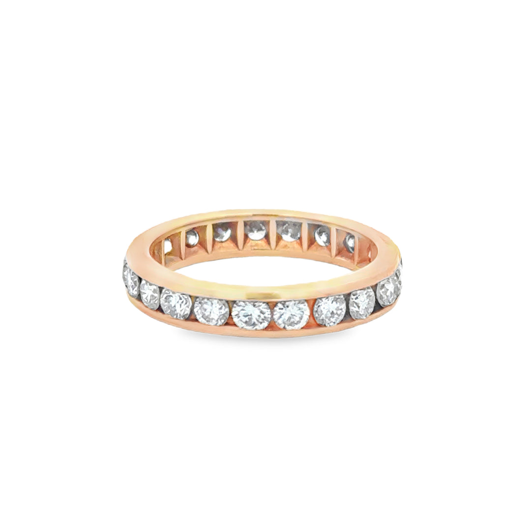 14K Gold 1ct G-H SI Diamond Eternity Band Ring Size 4.75