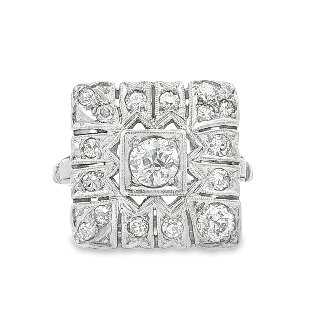 14K Gold Vintage Diamond Ring - 0.75 Carat Elegance