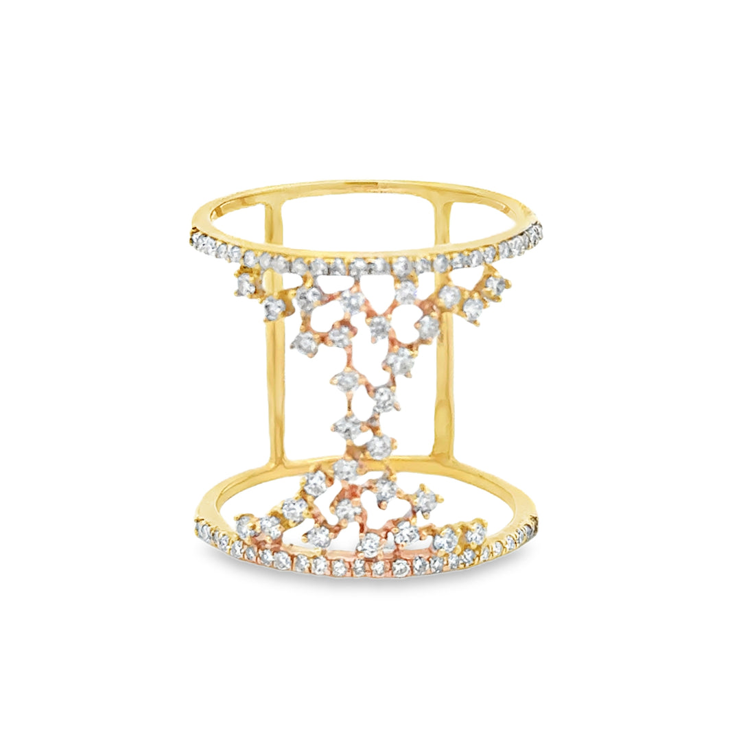 14K Gold .60ctw Diamond Fancy Women's Ring Elegance