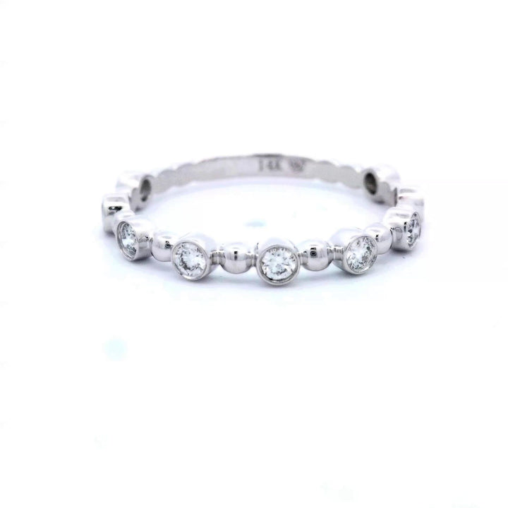 14K White Gold .27ctw Diamond Half Anniversary Band