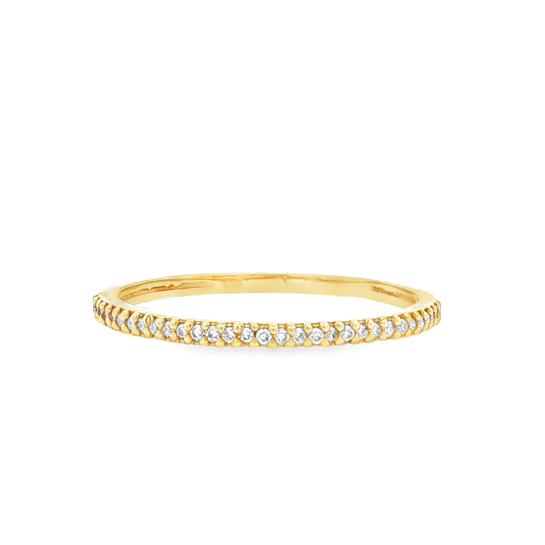 18K White Gold .13ctw Diamond Delicate Band Ring
