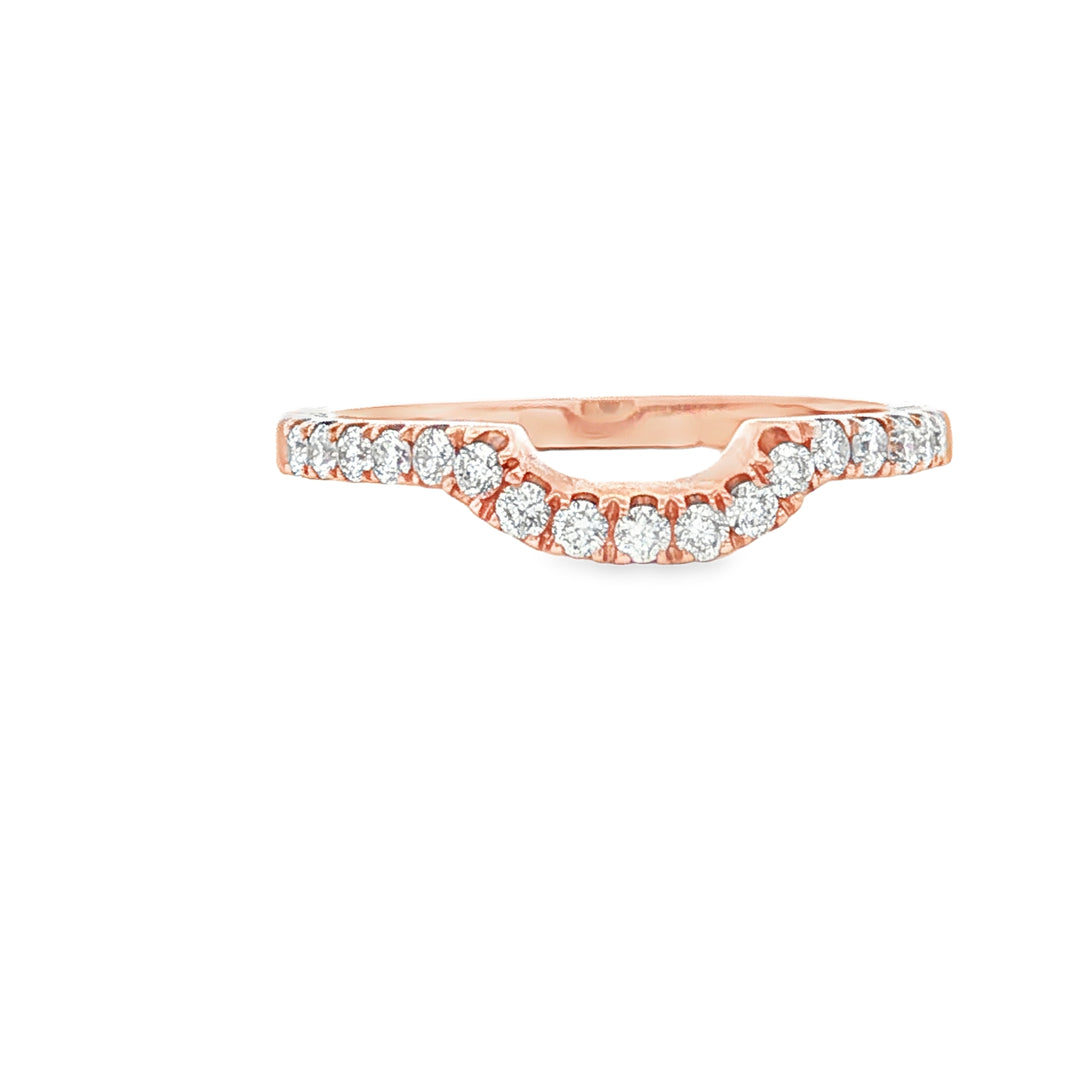 14K White Gold .35ctw Diamond Shadow Wedding Band