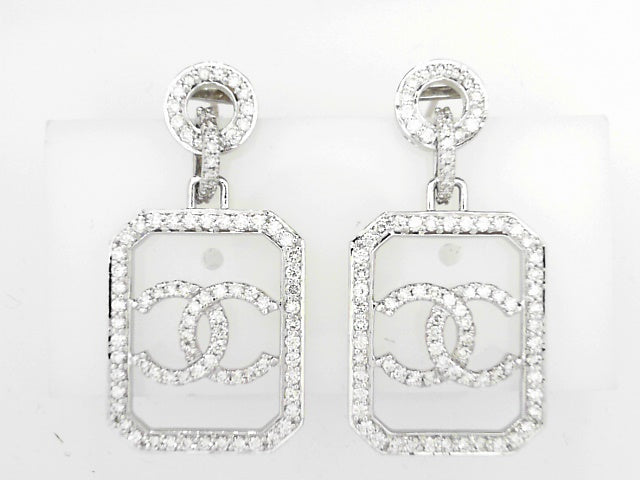 14K White Gold 1.54ctw Diamond Drop Earrings