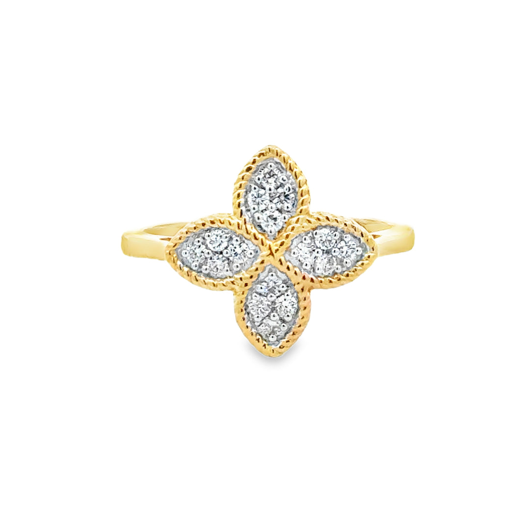 18K Gold Solitaire Diamond Ring - 0.20 Carat Elegance
