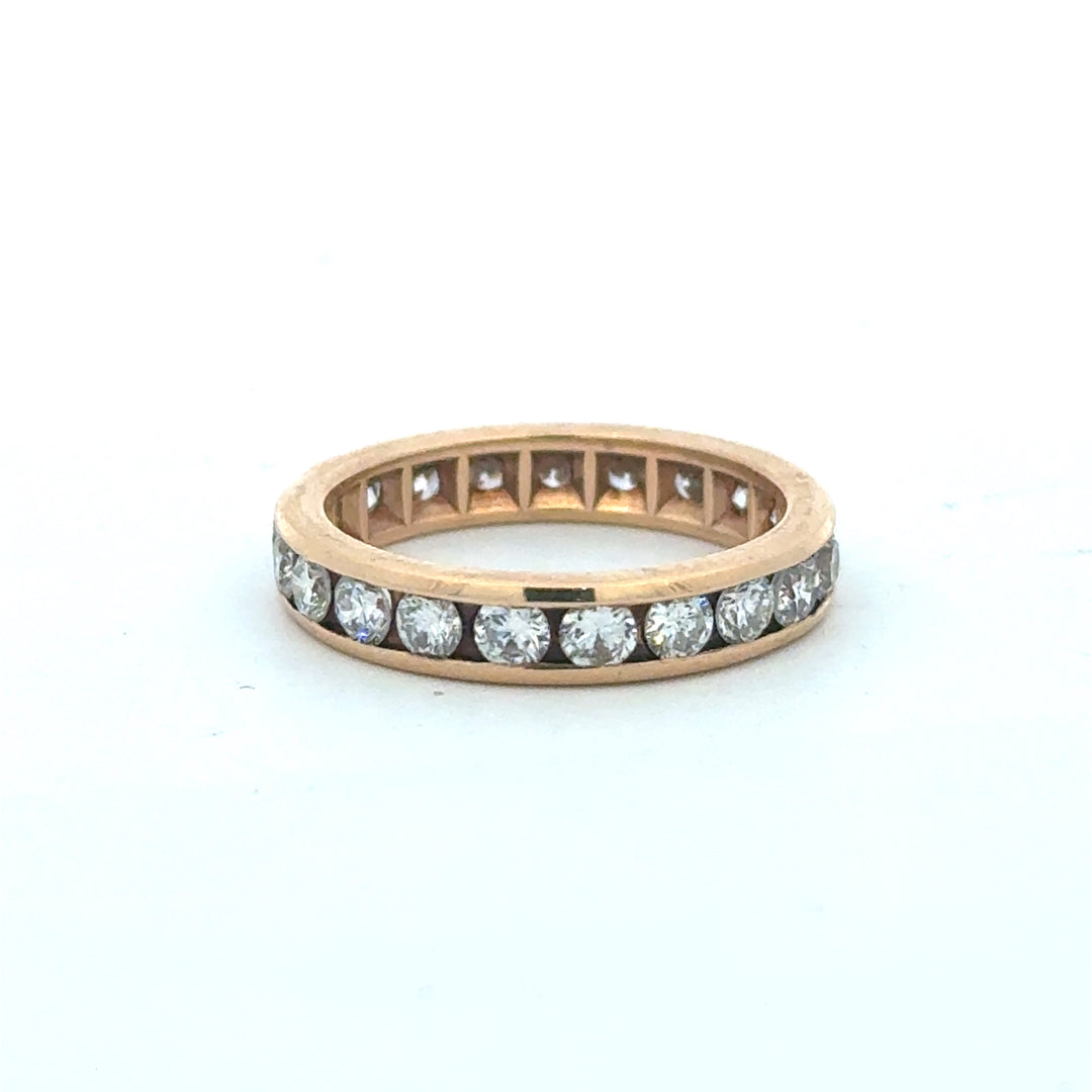 14K Gold 1ct Diamond Eternity Wedding Band Ring Sz 5