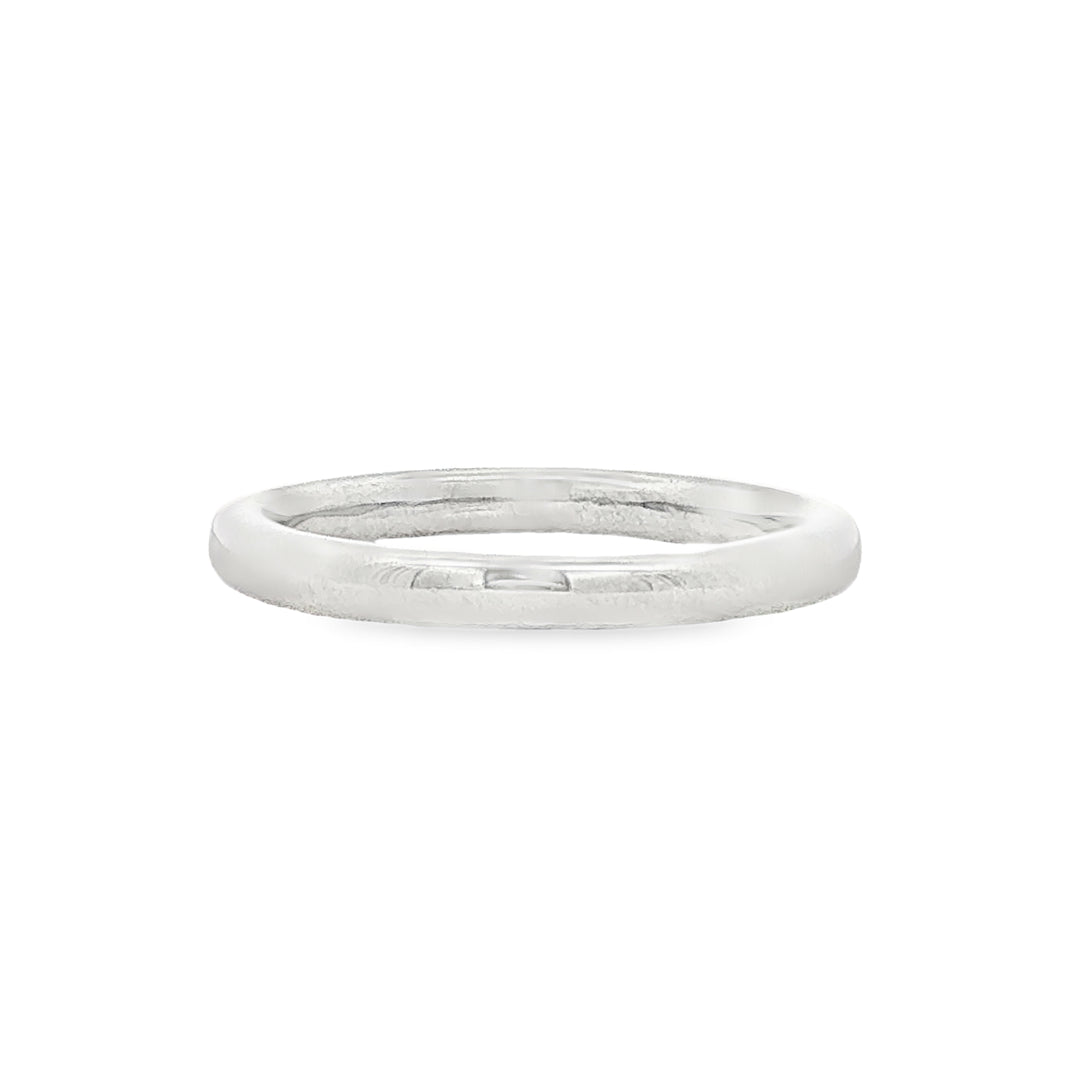 Platinum Half Round Women's Wedding Band 2.2mm