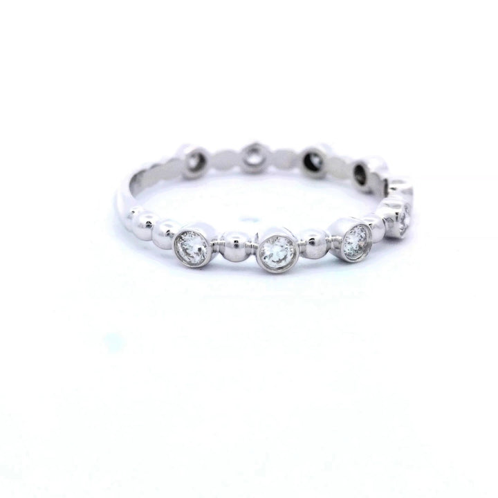 14K White Gold .27ctw Diamond Half Anniversary Band