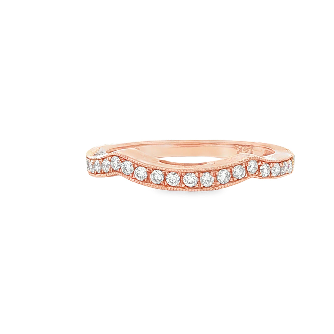 14K White Gold .25ctw Diamond Shadow Wedding Band