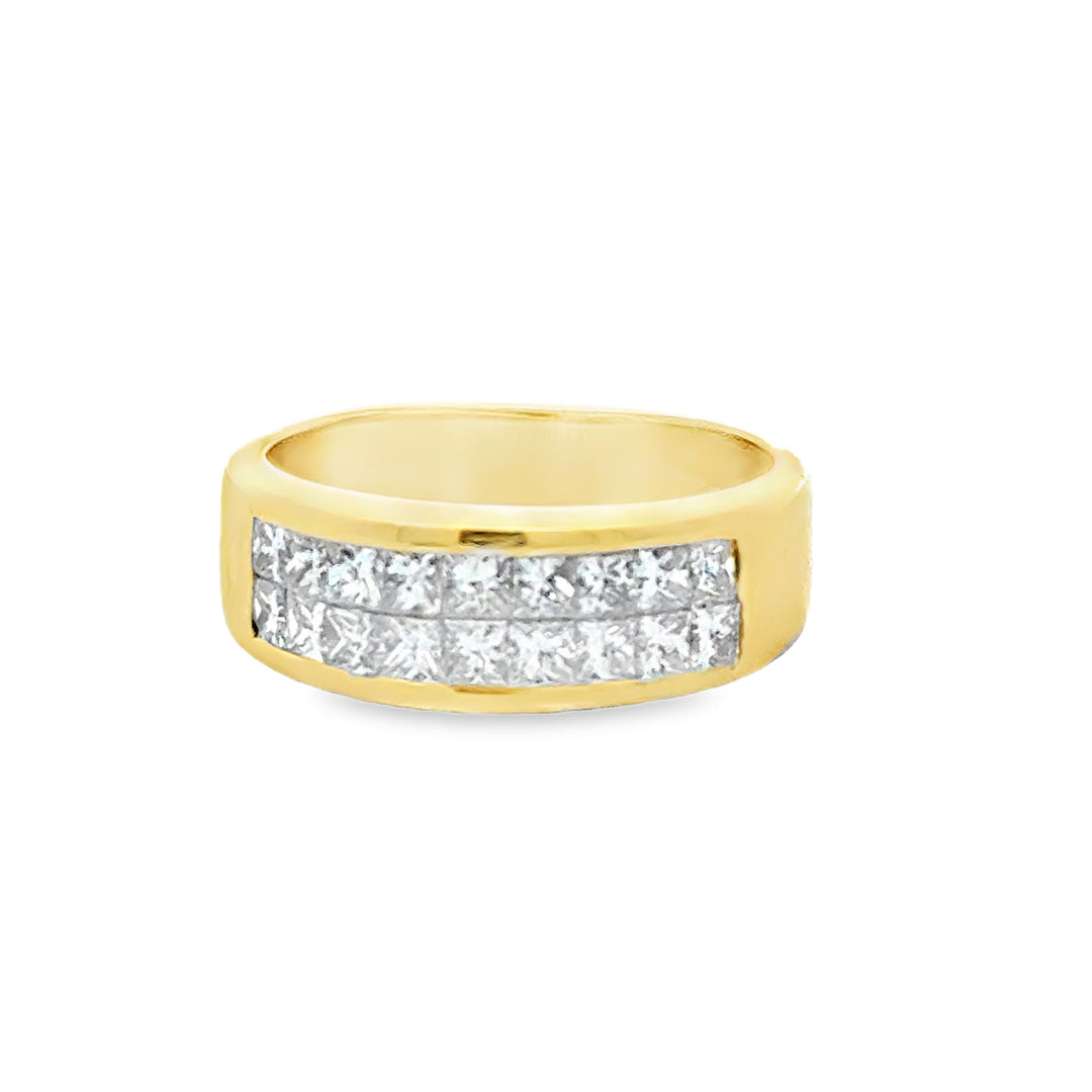 18K Yellow Gold 1CT Diamond Vintage Anniversary Ring