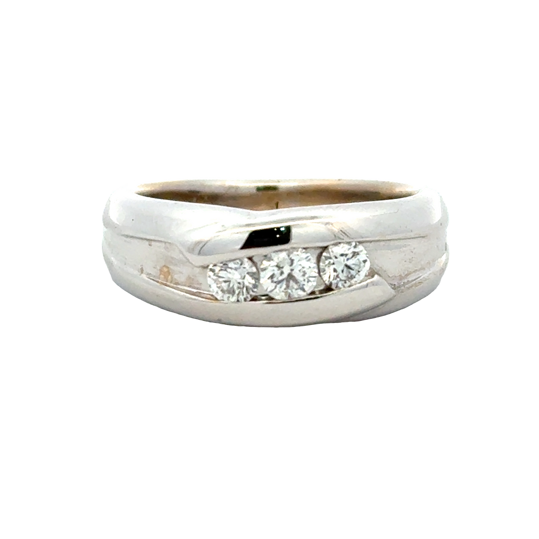 14K Gold 0.40ctw Diamond Channel Wedding Band Ring