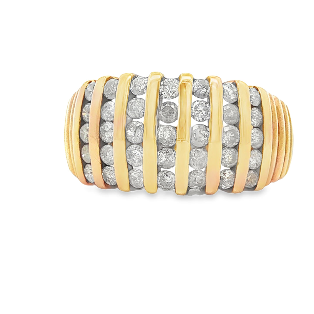 10kt Yellow Gold 1.00ctw Channel Diamond Women's Ring