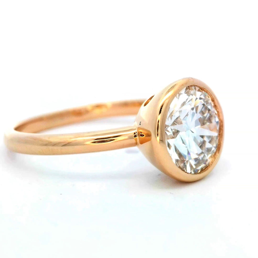 18K Yellow Gold 2.02ct Lab Diamond Solitaire Ring