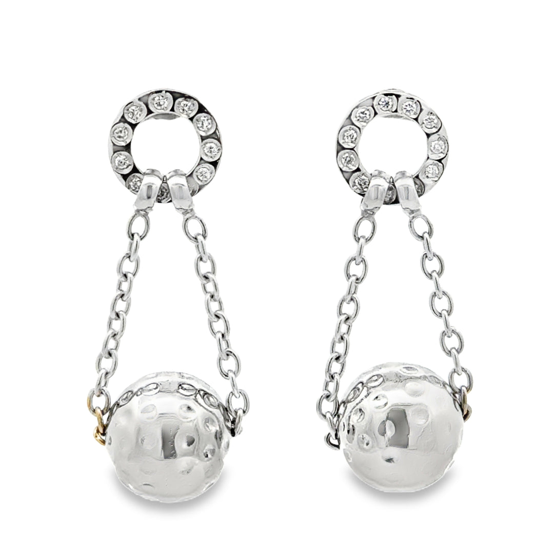 Refined 18K Gold Diamond Drop Earrings by Baraka