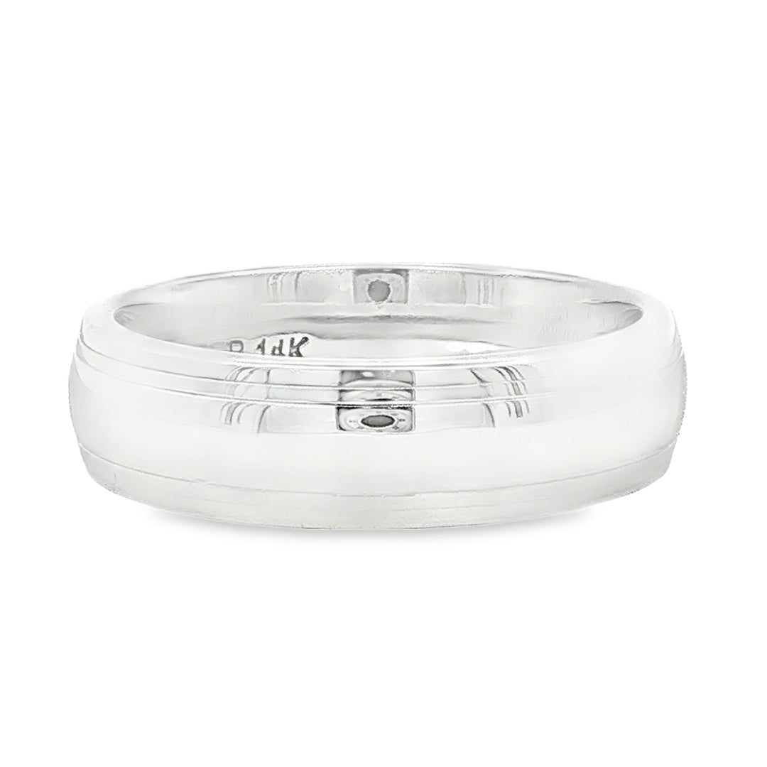 Precious Metal (No Stones) Wedding Bands  -  Men'