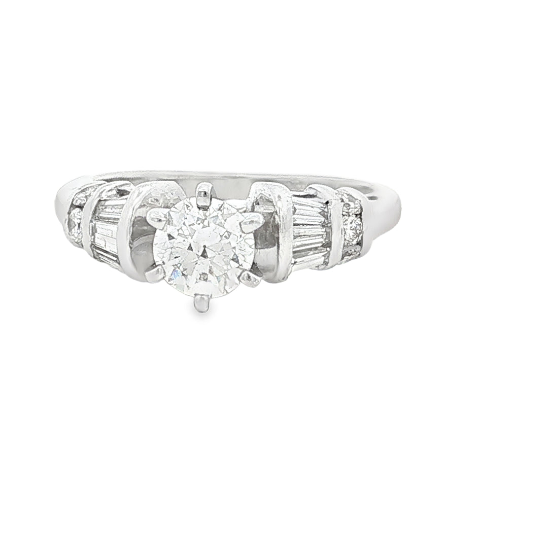 14K White Gold .51ct Round Diamond Engagement Ring