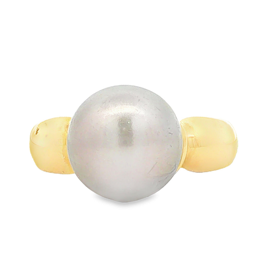 18K Gold 11mm Tahitian Pearl Luxury Ring