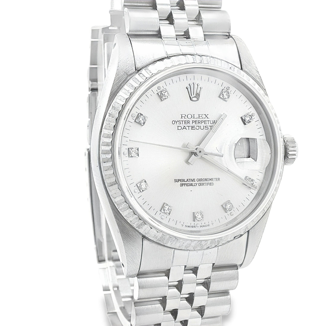 Rolex Datejust 16014 1984 Dia Dial 36mm Stainless Watch