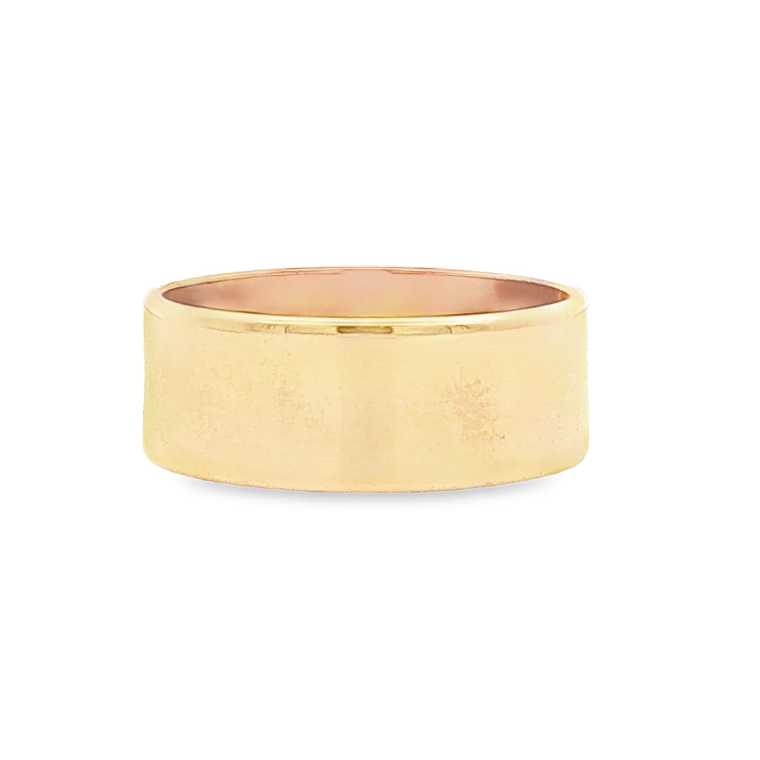 Classic 14kt Yellow Gold 7mm Flat Men's Wedding Band